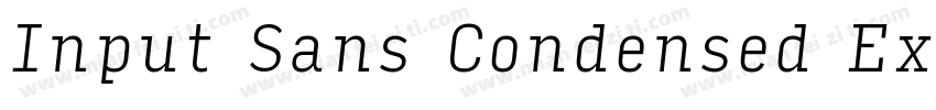 Input Sans Condensed Extra Light字体转换